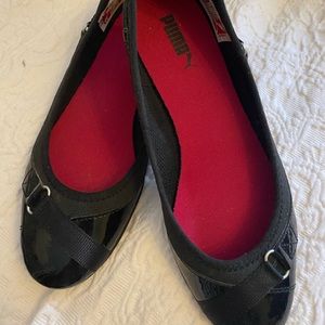 puma black ballet flats